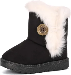 Femizee Girls Boys Warm Winter Boots Kids Outdoor Snow Boots(Toddler/Little Kid)