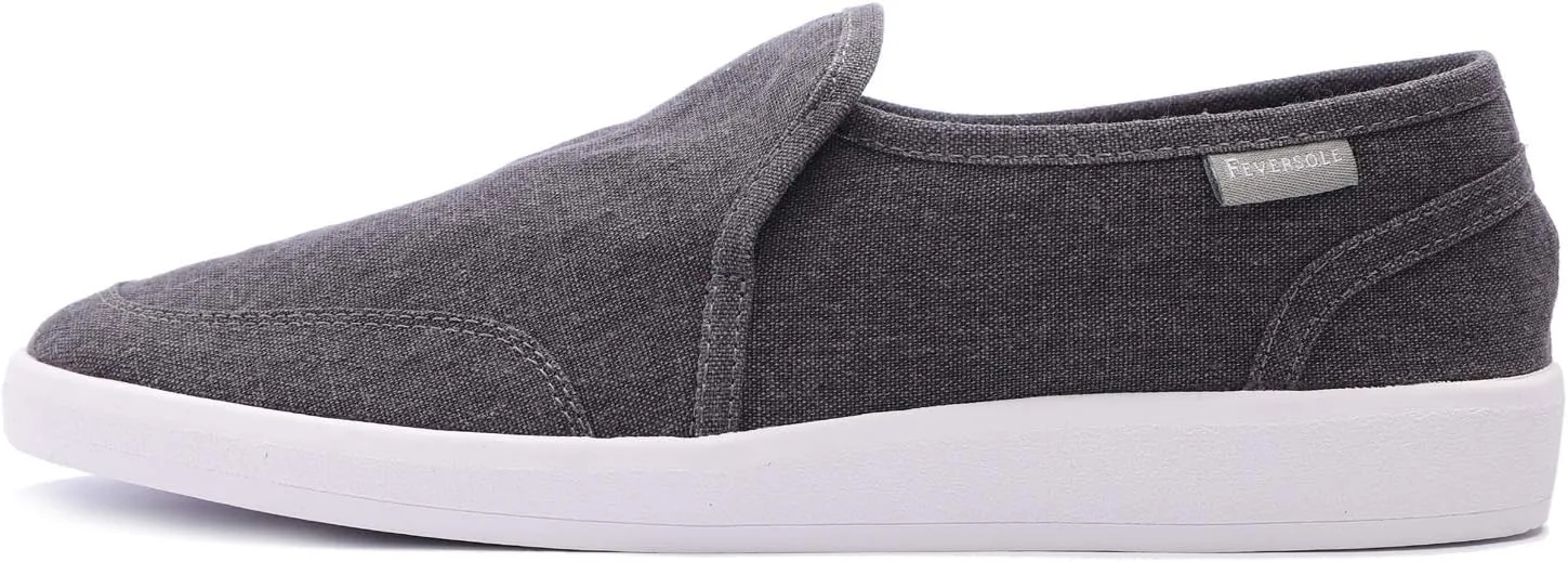 FEVERSOLE Comfort Women's Slip-On Lightweight Walking Shoes Casual Outfits Canvas Breathable Soft Loafers