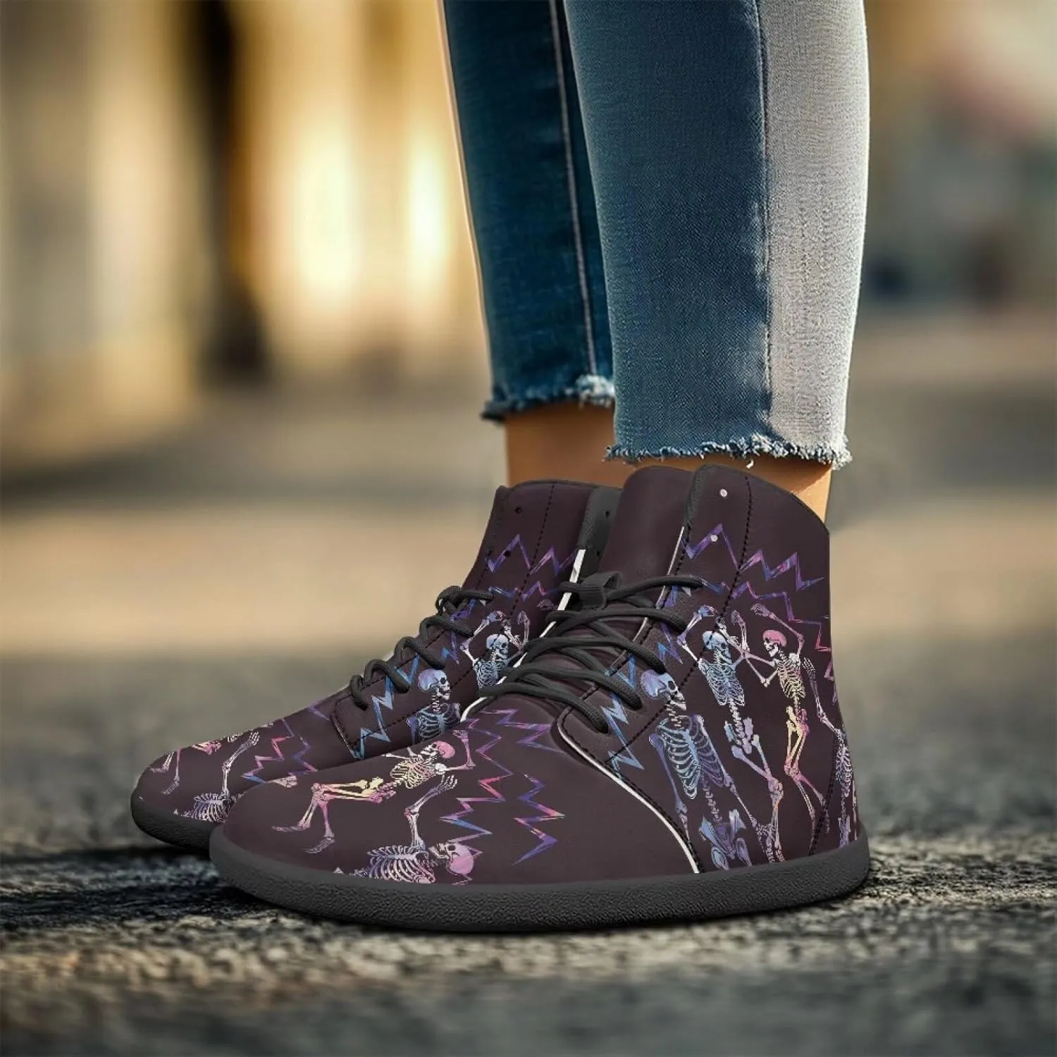 Fire Car Print Hiking Shoes Men Outdoor Athletic Sports Shoes Walking Shoes Trail Running Shoes