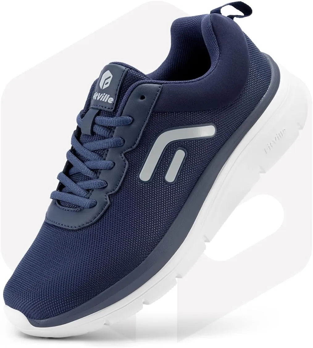 FitVille Men’s Walking Shoes Wide Width Max Cushioning Men’s Wide Sneakers