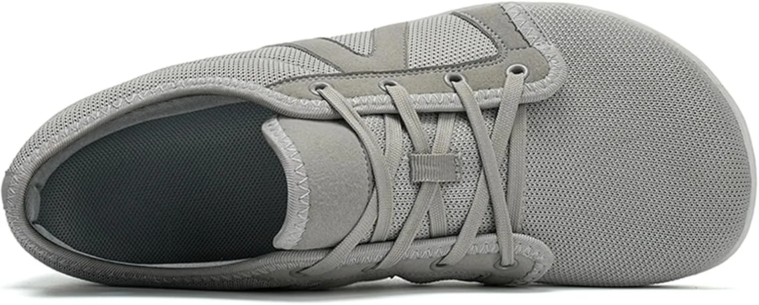 FLIOZY Men's Fashion Wide Minimalist Barefoot Casual Walking Lace Up Shoes Trail Runner Sneakers