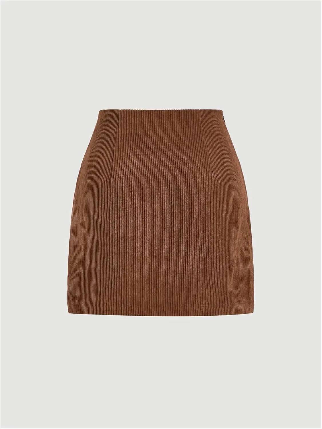 Floerns Women's Solid Split Hem Grommet Eyelet Skirt A Line Mini Skirt