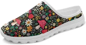 Forchrinse Womens Mules Slip On Walking Clog Breathable Mesh Nursing Shoes Lightweight Garden Clogs