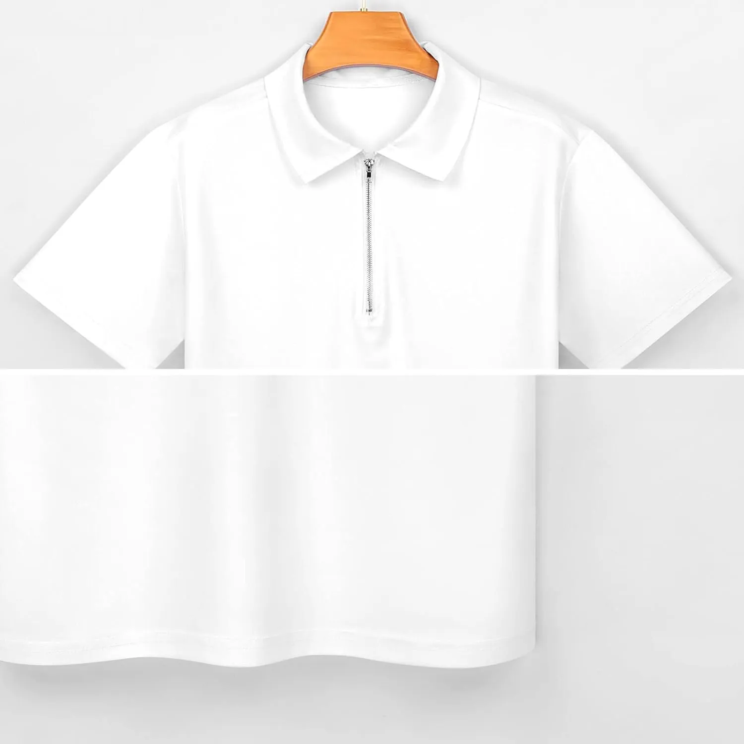 Forest Firefighters Landscape Short Sleeve Polo Shirt Slim Fit Tops Casual Workout Golf T Shirt Zippered Tees for Men