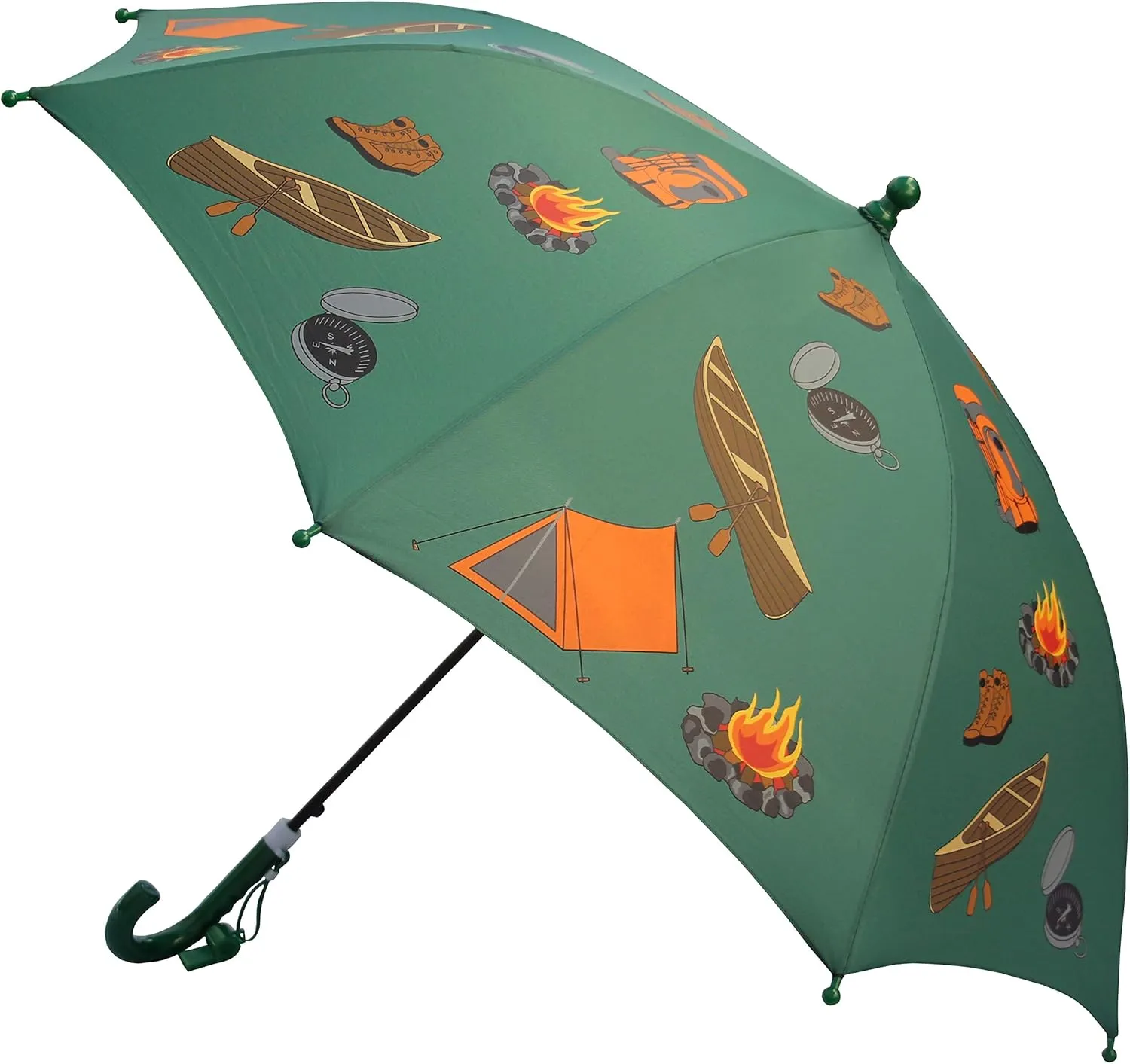Foxfire for Kids Solid Pattern Umbrella Green Camping Tent Hiking Canoe