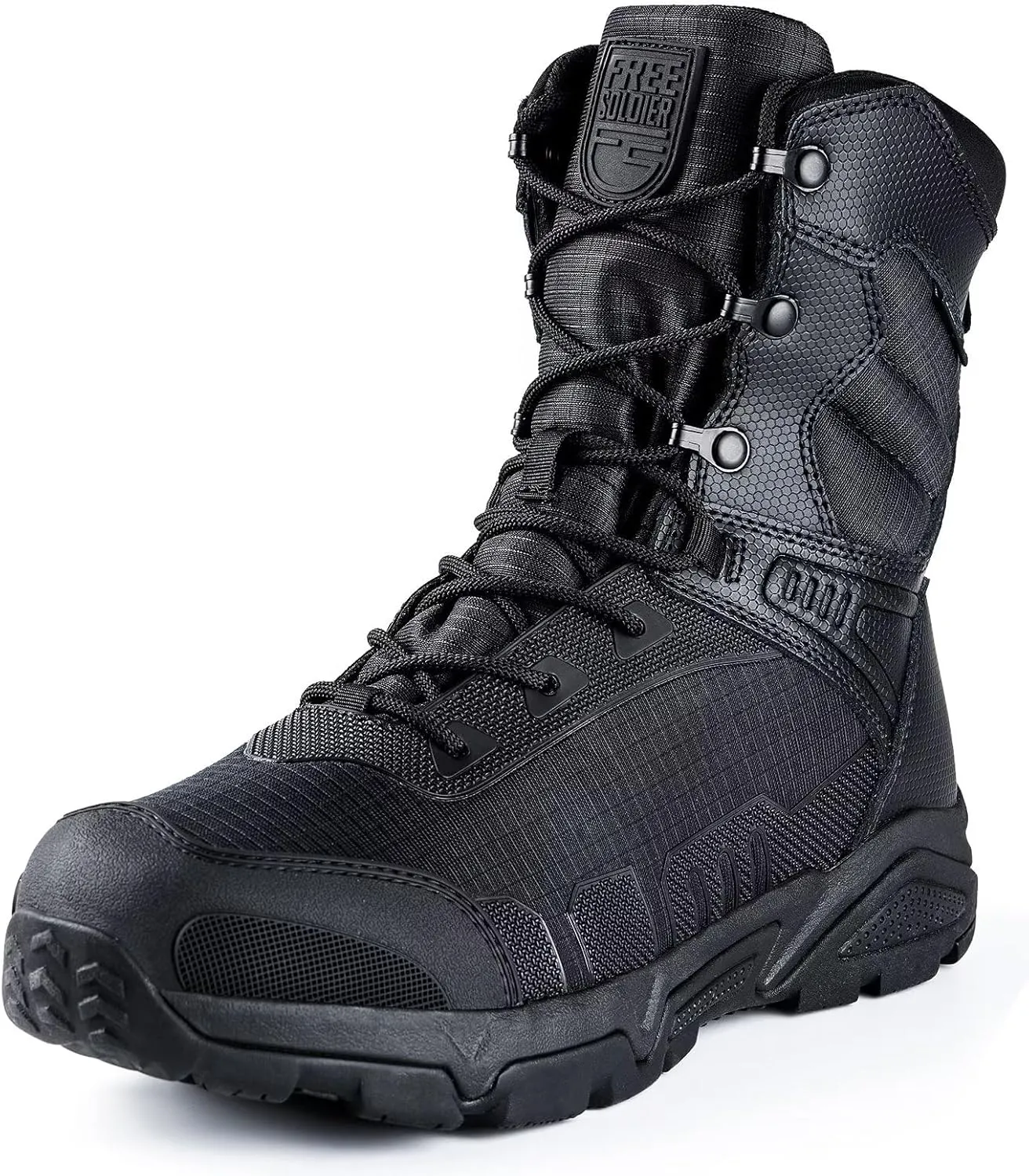 FREE SOLDIER Men's Military Tactical Boots Waterproof Hiking Work Boots Durable Combat Boots