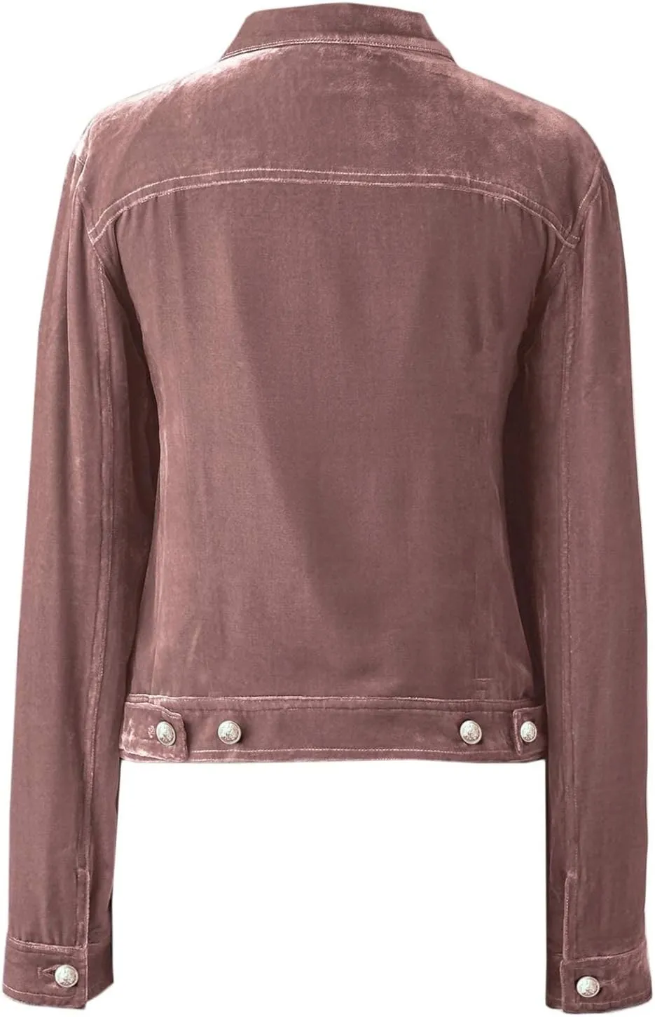 futurino Women's Solid Long Sleeve Velvet Jacket Cardigan Coat with Pocket Coat Future Women's Solid Long Sleeve Velvet