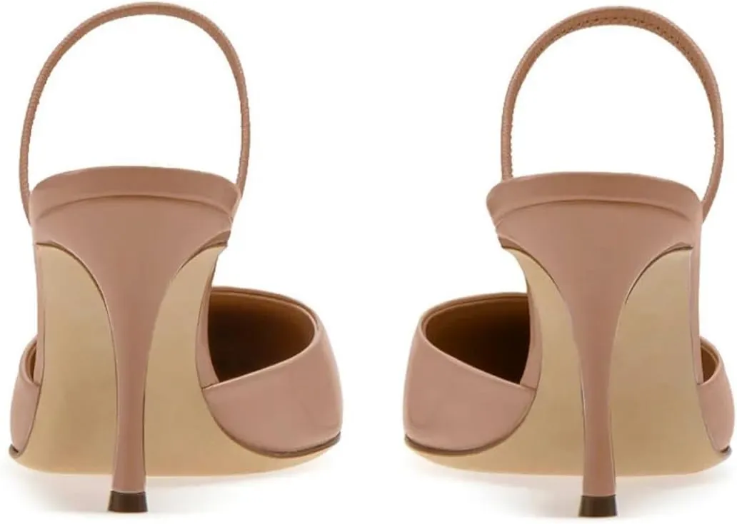 FYS Women Pointed Toe Slip on Mules Sexy Stiletto High Heels Dance Party Club Shoes Size 4-16 US
