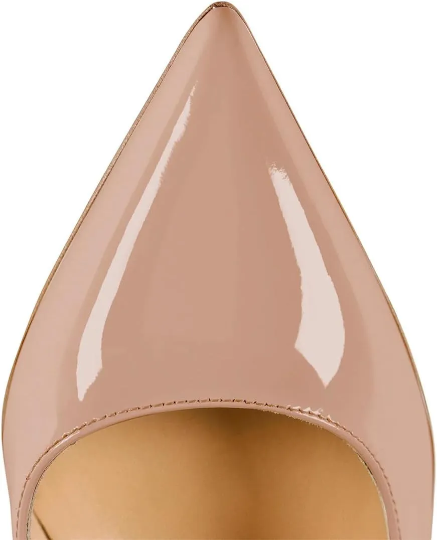 FYS Women Pointed Toe Slip on Mules Sexy Stiletto High Heels Dance Party Club Shoes Size 4-16 US