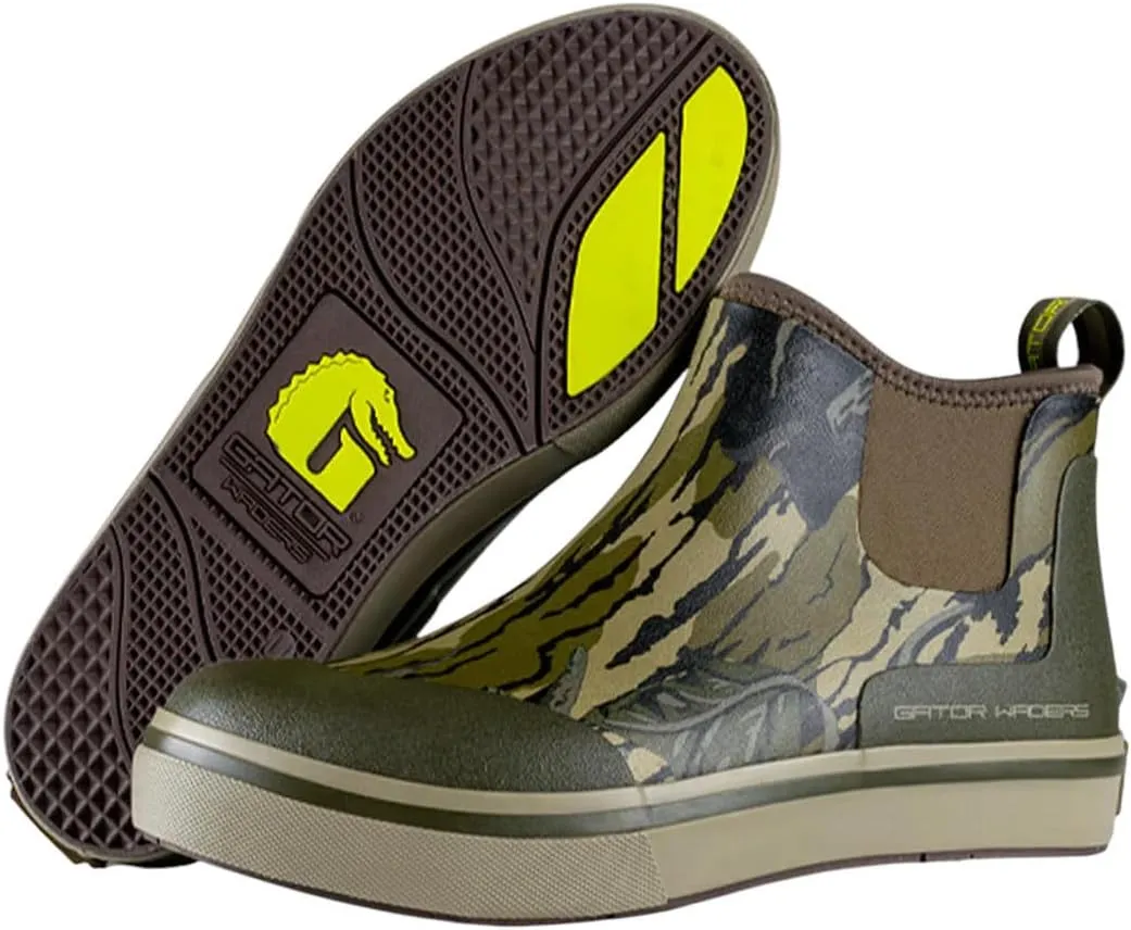 Gator Waders Men's Camp Boots - Durable Slip-Resistant Neoprene Lined Waterproof Ankle Boots for Camping, Fishing & Hiking