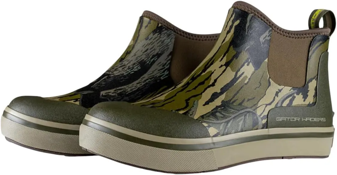 Gator Waders Men's Camp Boots - Durable Slip-Resistant Neoprene Lined Waterproof Ankle Boots for Camping, Fishing & Hiking