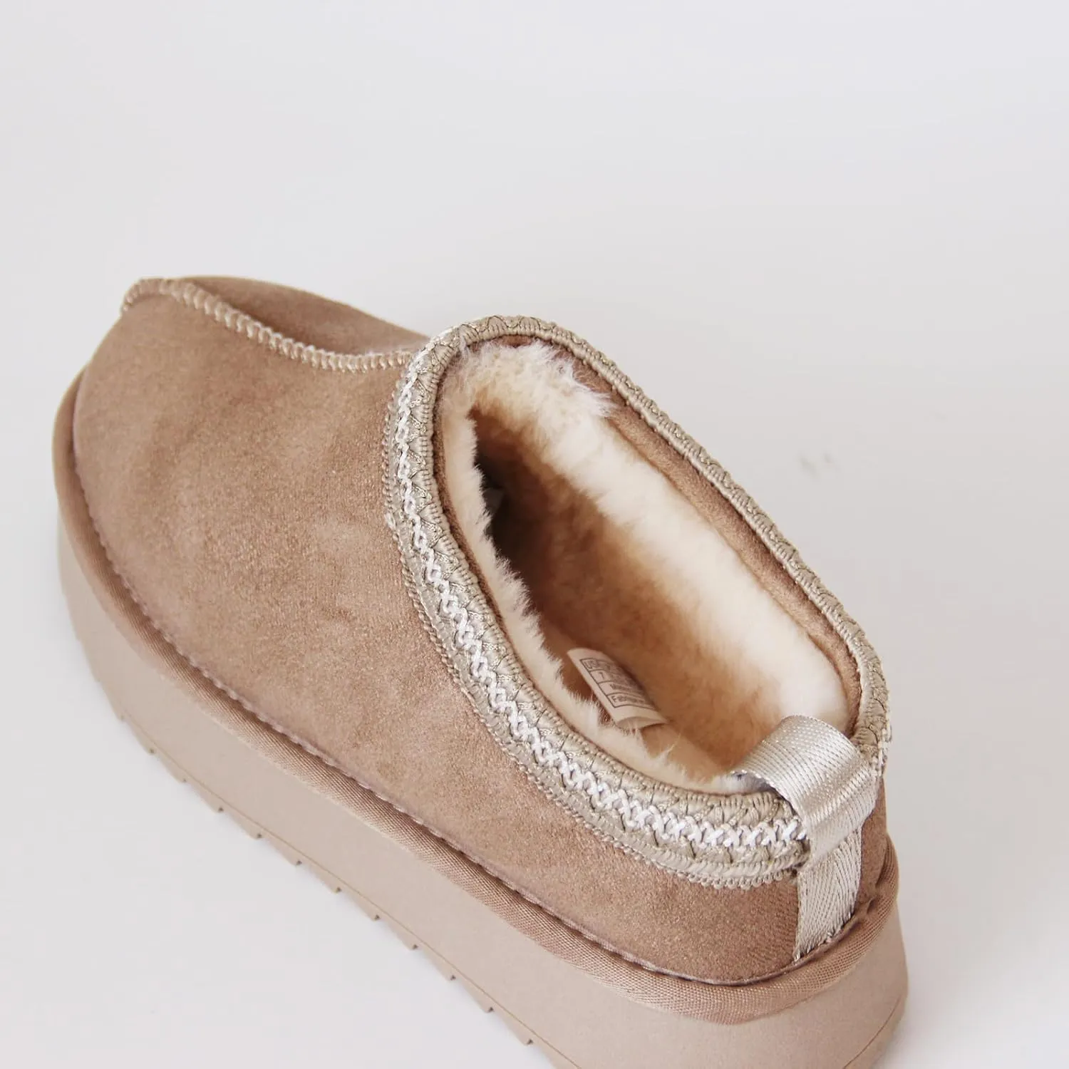 Gegefur Women's Snow Boots Platform Boot Fur Lined Slip On Short Boots