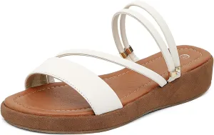 getmorebeauty Women's Platform Sandals Wedge Slingback Low Heels Sandals Slip on Slide Sandals For Women Open Toe Beach Shoes