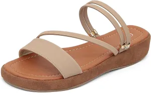 getmorebeauty Women's Platform Sandals Wedge Slingback Low Heels Sandals Slip on Slide Sandals For Women Open Toe Beach Shoes