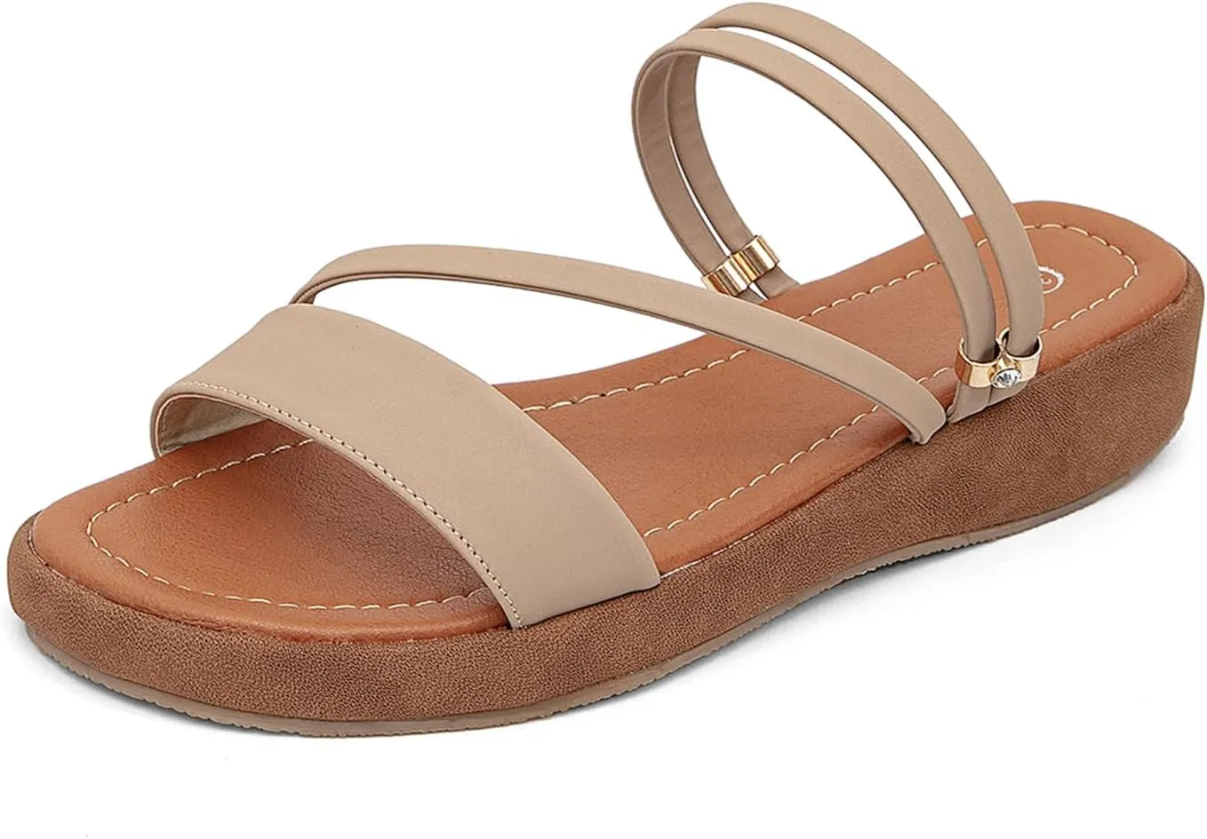 getmorebeauty Women's Platform Sandals Wedge Slingback Low Heels Sandals Slip on Slide Sandals For Women Open Toe Beach Shoes