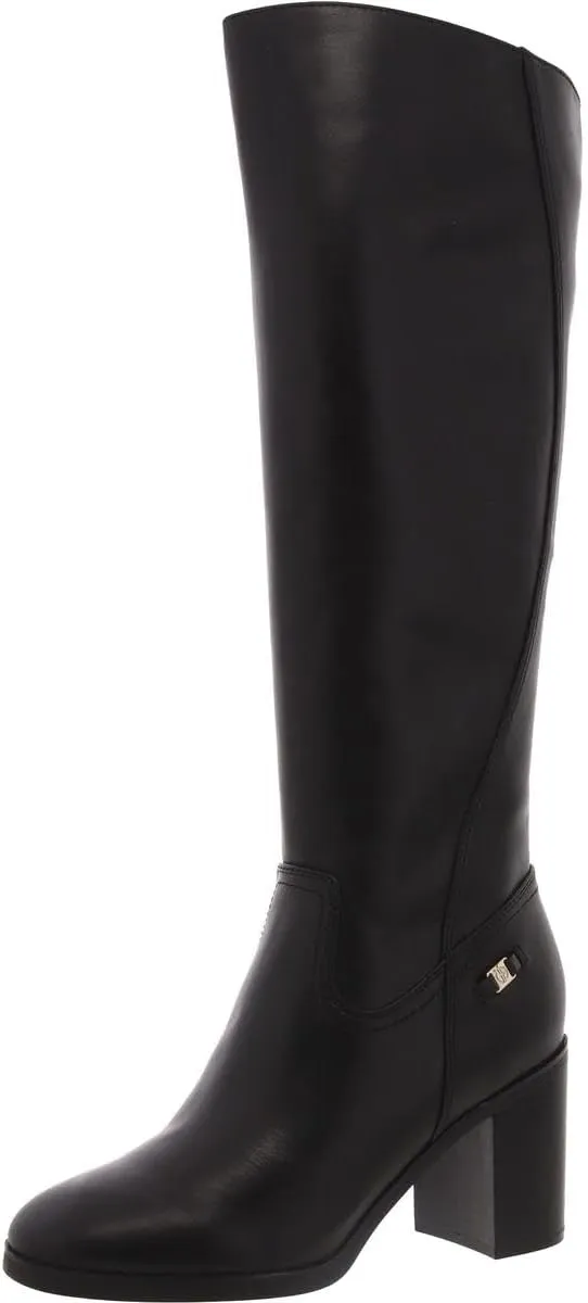 Giani Bernini Womens Odettee Leather Knee-High Boots Black 7.5 Medium (B,M)