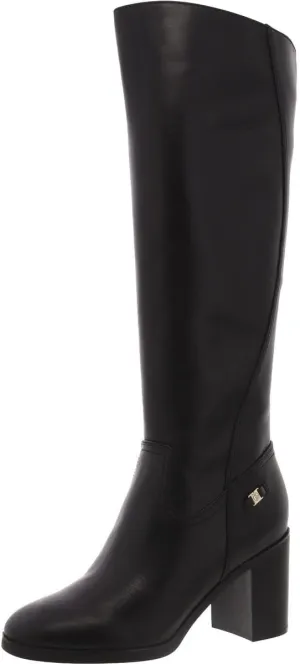 Giani Bernini Womens Odettee Leather Knee-High Boots Black 7.5 Medium (B,M)
