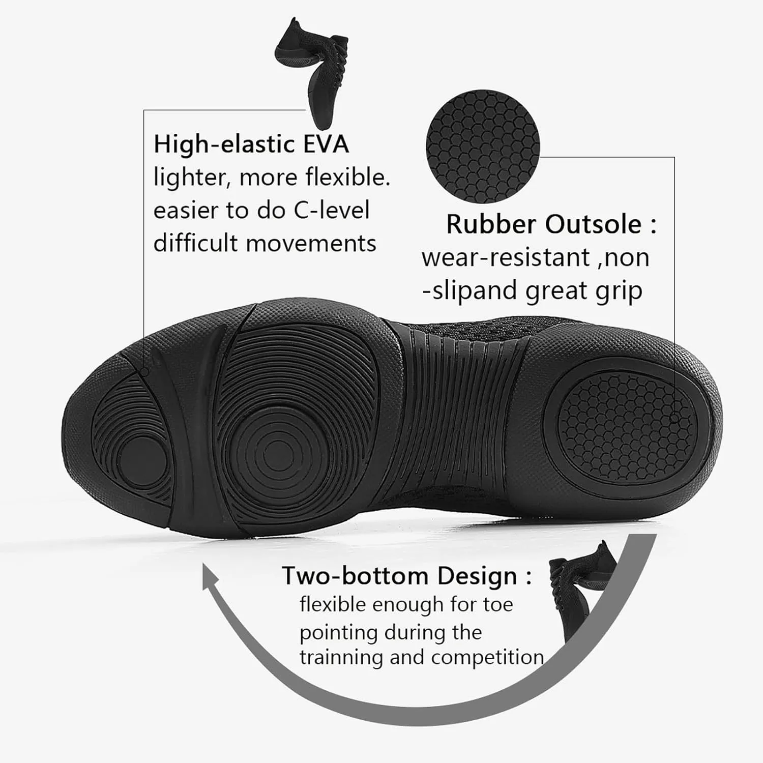 Girls' Black/White Cheer Shoes - Breathable, Lightweight, Casual Athletic Sneakers for Girls' Gymnastics & Cheerleading