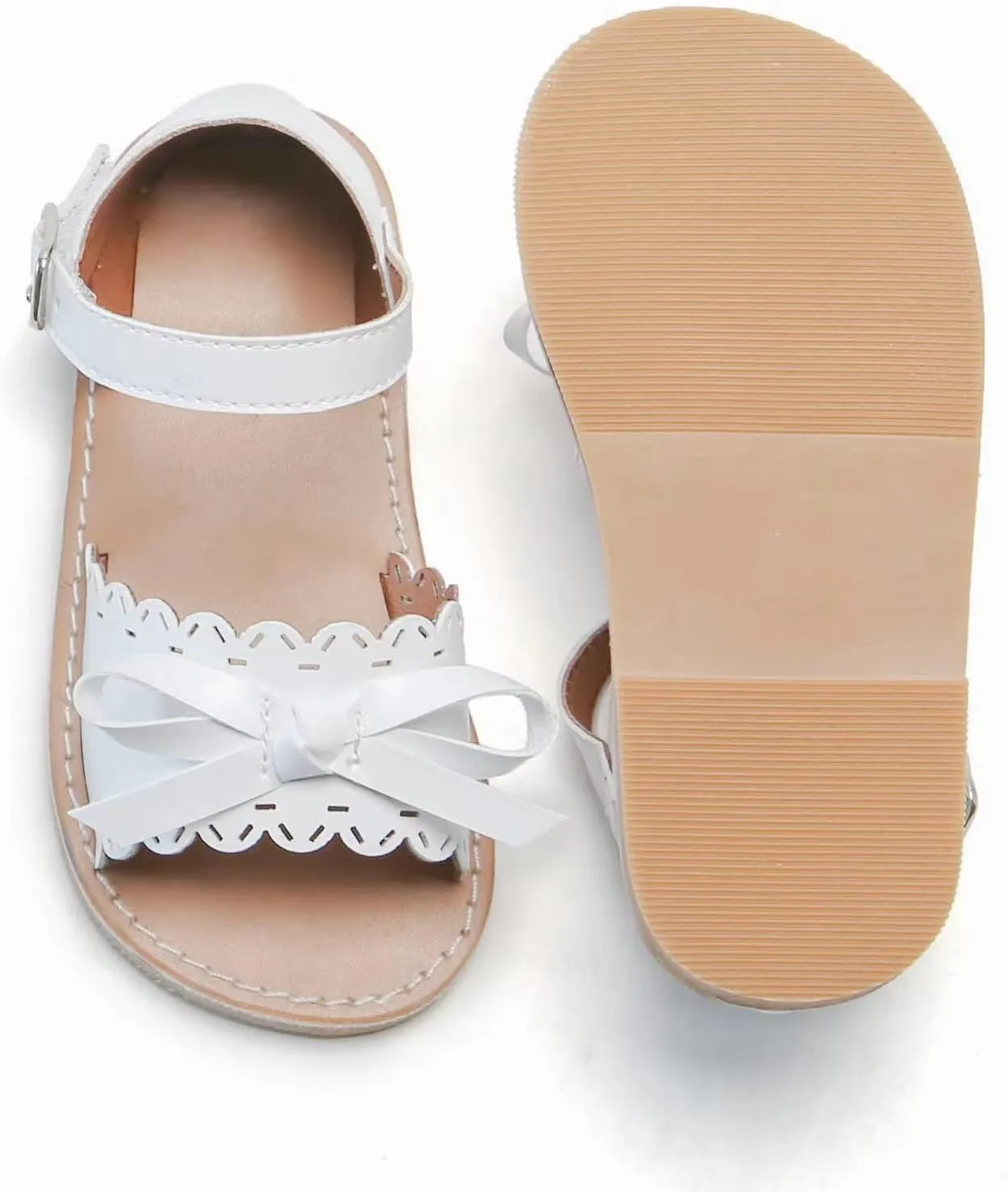 Girls Open Toe Flat Sandals Summer Casual Toddler Little Kid Sandals