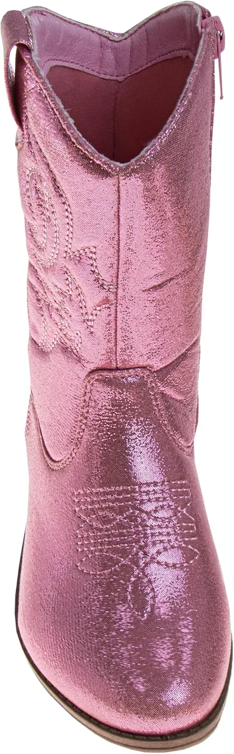 Glitter Cowboy Boots - Mid Calf Western Shoes (Little Kid - Big Kid)