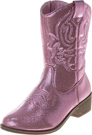 Glitter Cowboy Boots - Mid Calf Western Shoes (Little Kid - Big Kid)