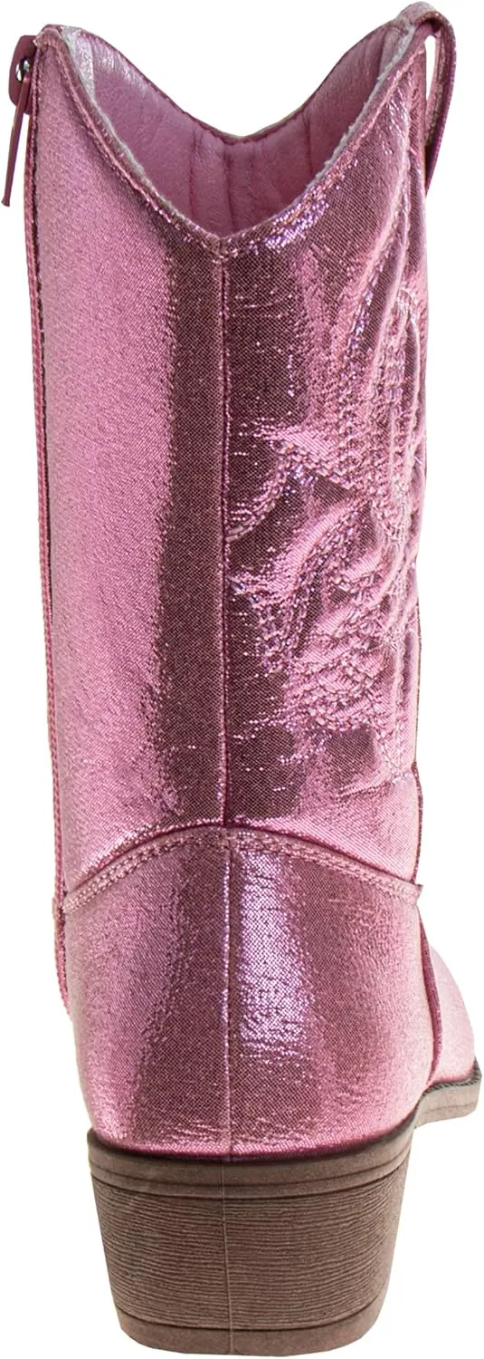 Glitter Cowboy Boots - Mid Calf Western Shoes (Little Kid - Big Kid)