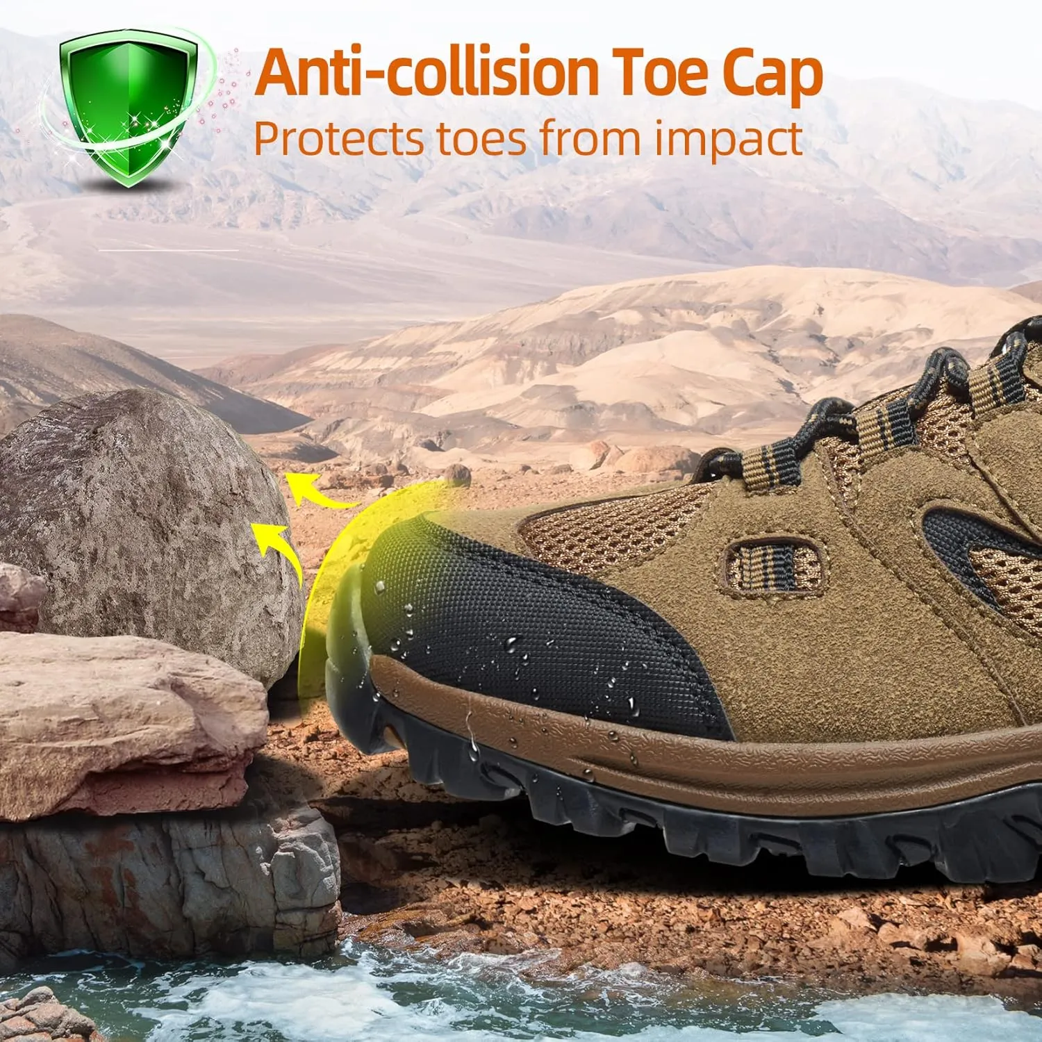 GOLDEN CAMEL Men's Hiking Shoes Lightweight Trekking Shoes Non-Slip Breathable Outdoor Sneakers for Trail Running Walking