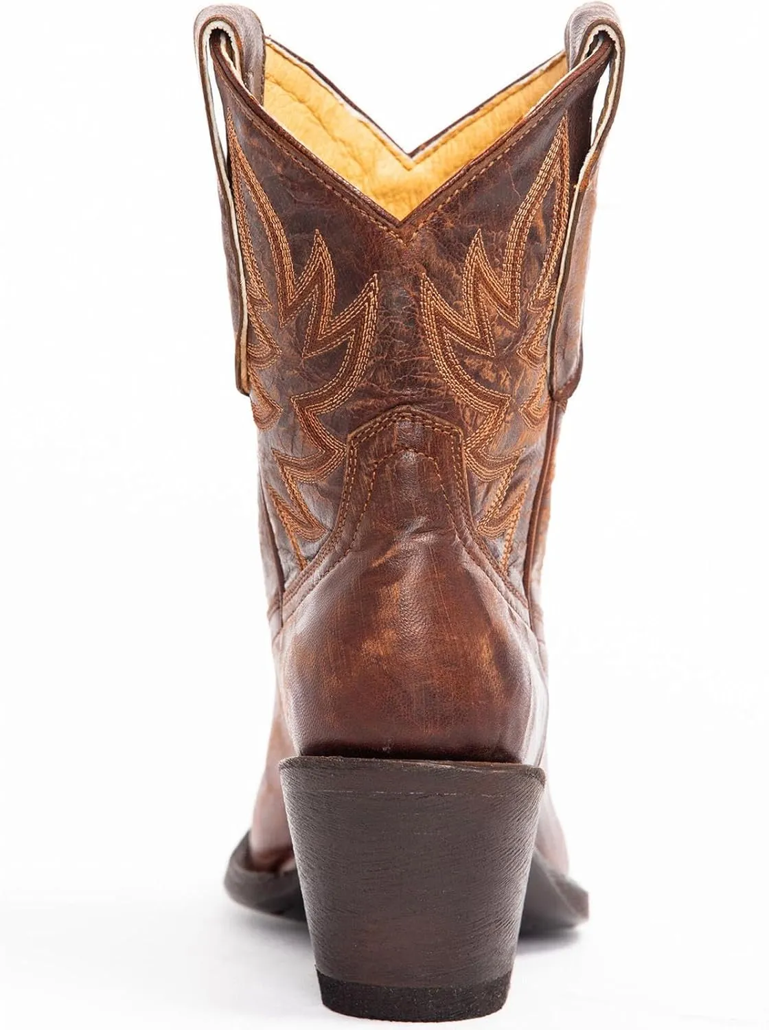 GORBINETI Women's Ankle Cowgirl Boots Pull on Suede Cowboy Boots Chunky Block Heel Western Boots Mid Calf Sky Blue Cowboy Boots US 5-14