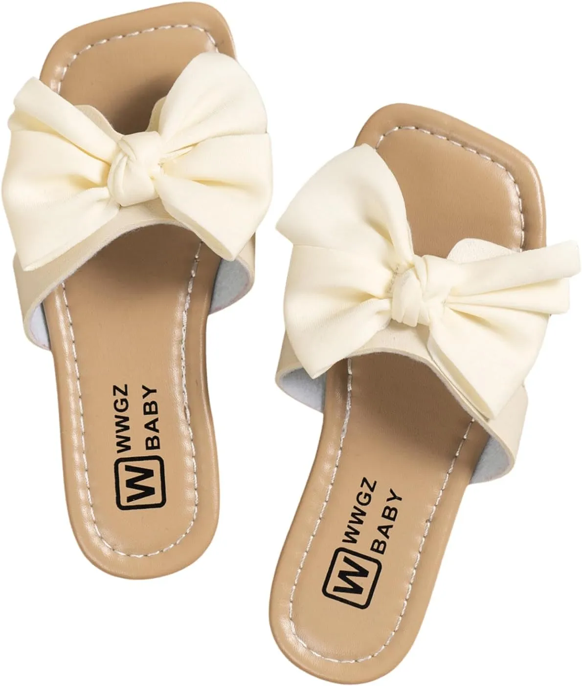 GORGLITTER Girl's Sandals Bow Knot Open Toe Summer Dressy Summer Shoes Flat Sandals