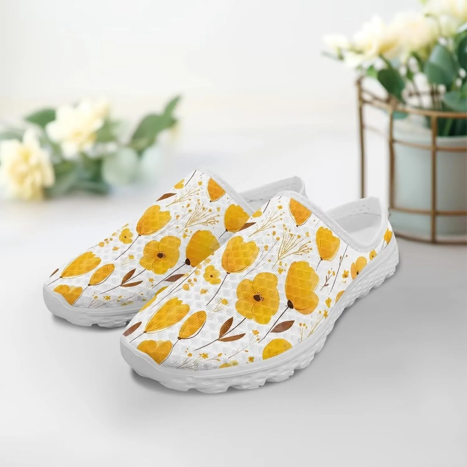 GOSTONG Slip-On Mules & Clogs for Women Light Open Back Shoes Comfort Walking Shoes Breathable Non Slip House Slippers Size 6-13.5