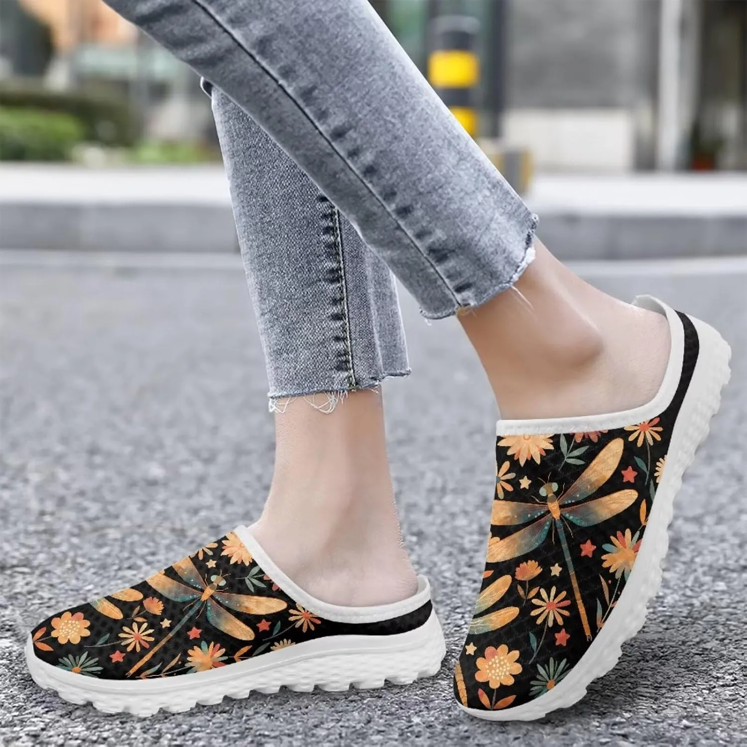 GOSTONG Slip-On Mules & Clogs for Women Light Open Back Shoes Comfort Walking Shoes Breathable Non Slip House Slippers Size 6-13.5