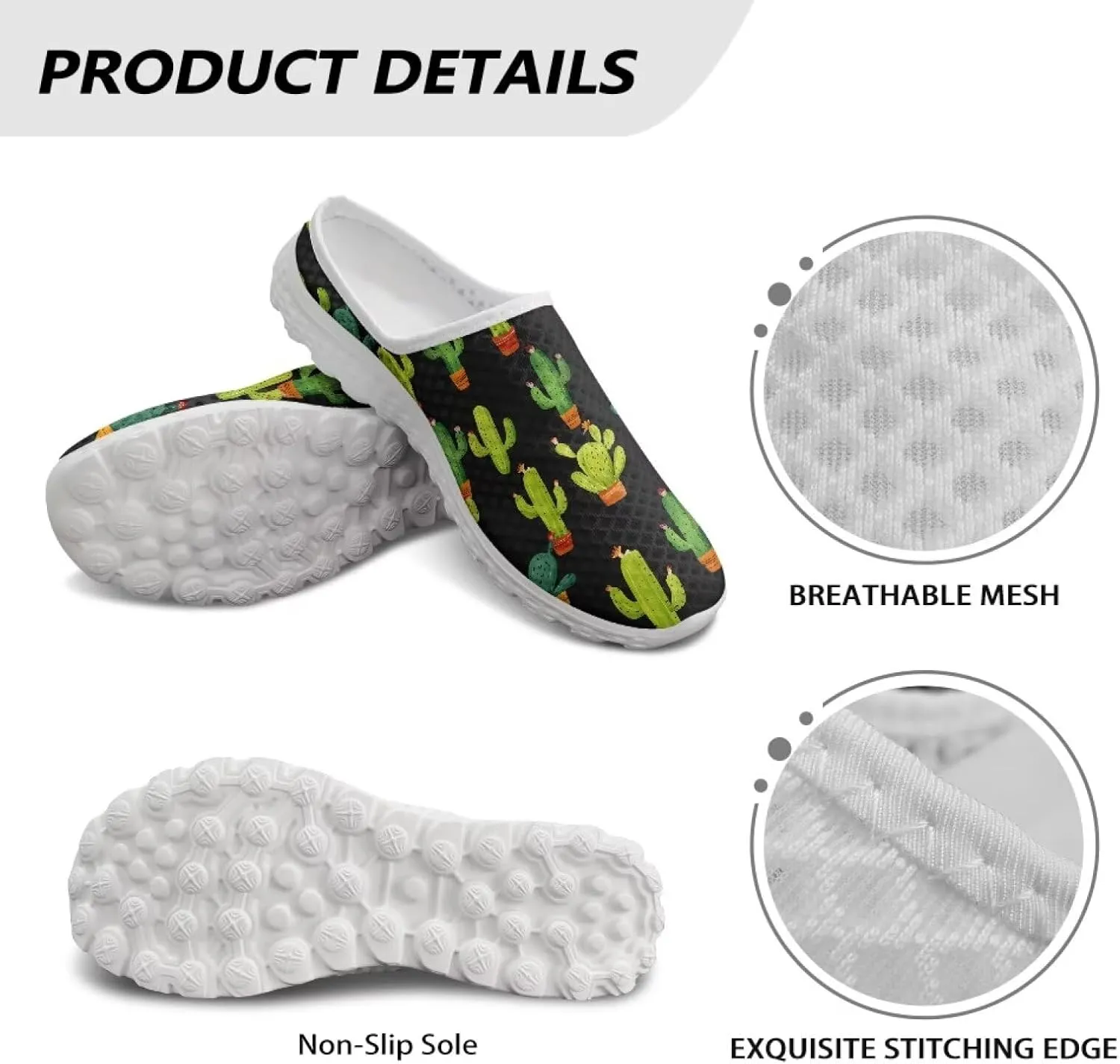 GOSTONG Slip-On Mules & Clogs for Women Light Open Back Shoes Comfort Walking Shoes Breathable Non Slip House Slippers Size 6-13.5