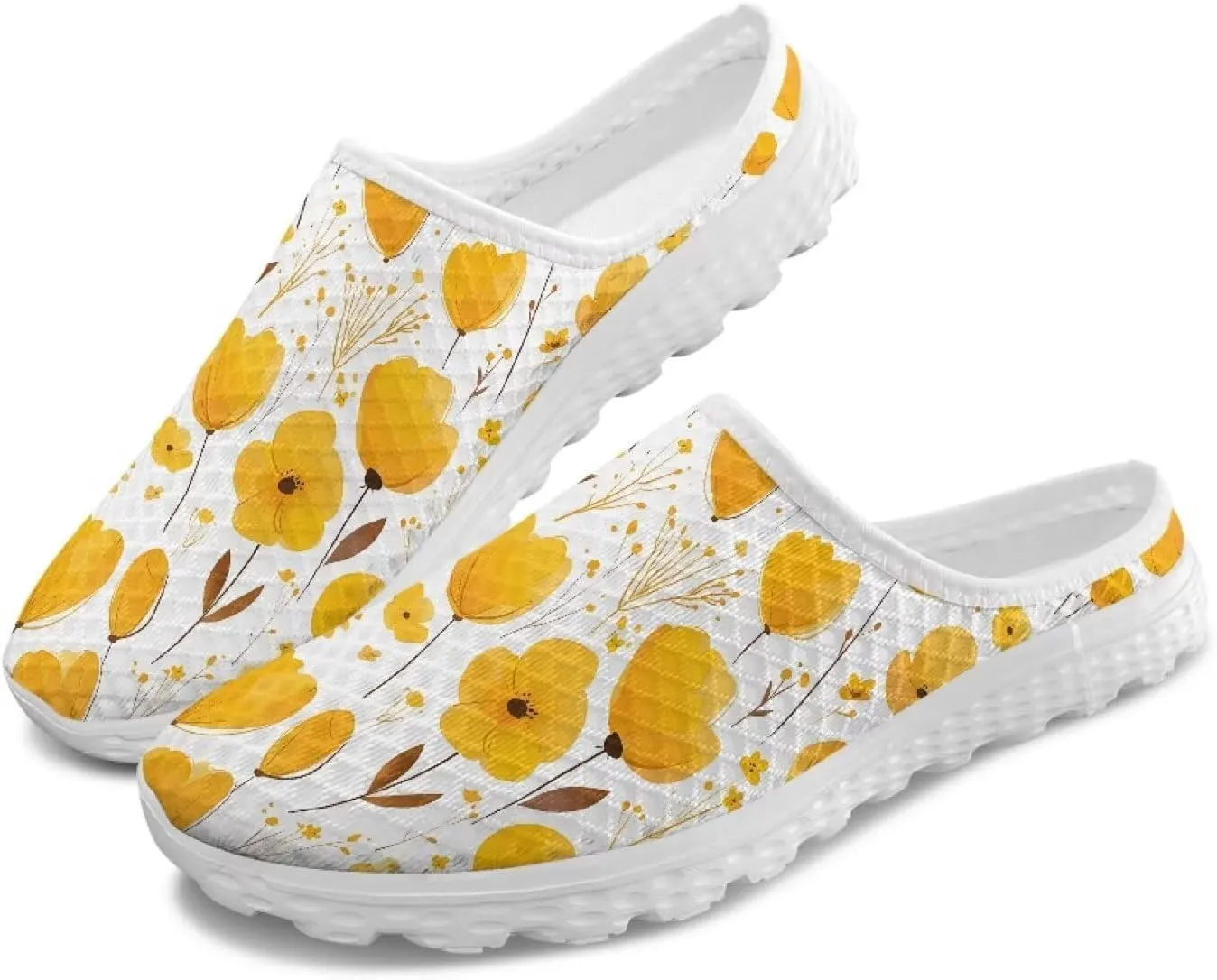 GOSTONG Slip-On Mules & Clogs for Women Light Open Back Shoes Comfort Walking Shoes Breathable Non Slip House Slippers Size 6-13.5