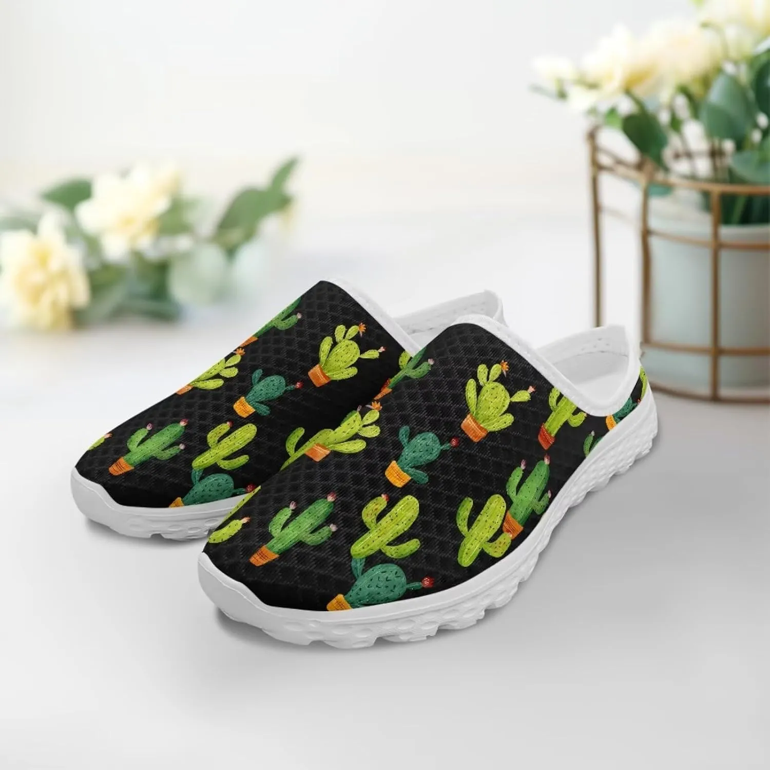 GOSTONG Slip-On Mules & Clogs for Women Light Open Back Shoes Comfort Walking Shoes Breathable Non Slip House Slippers Size 6-13.5