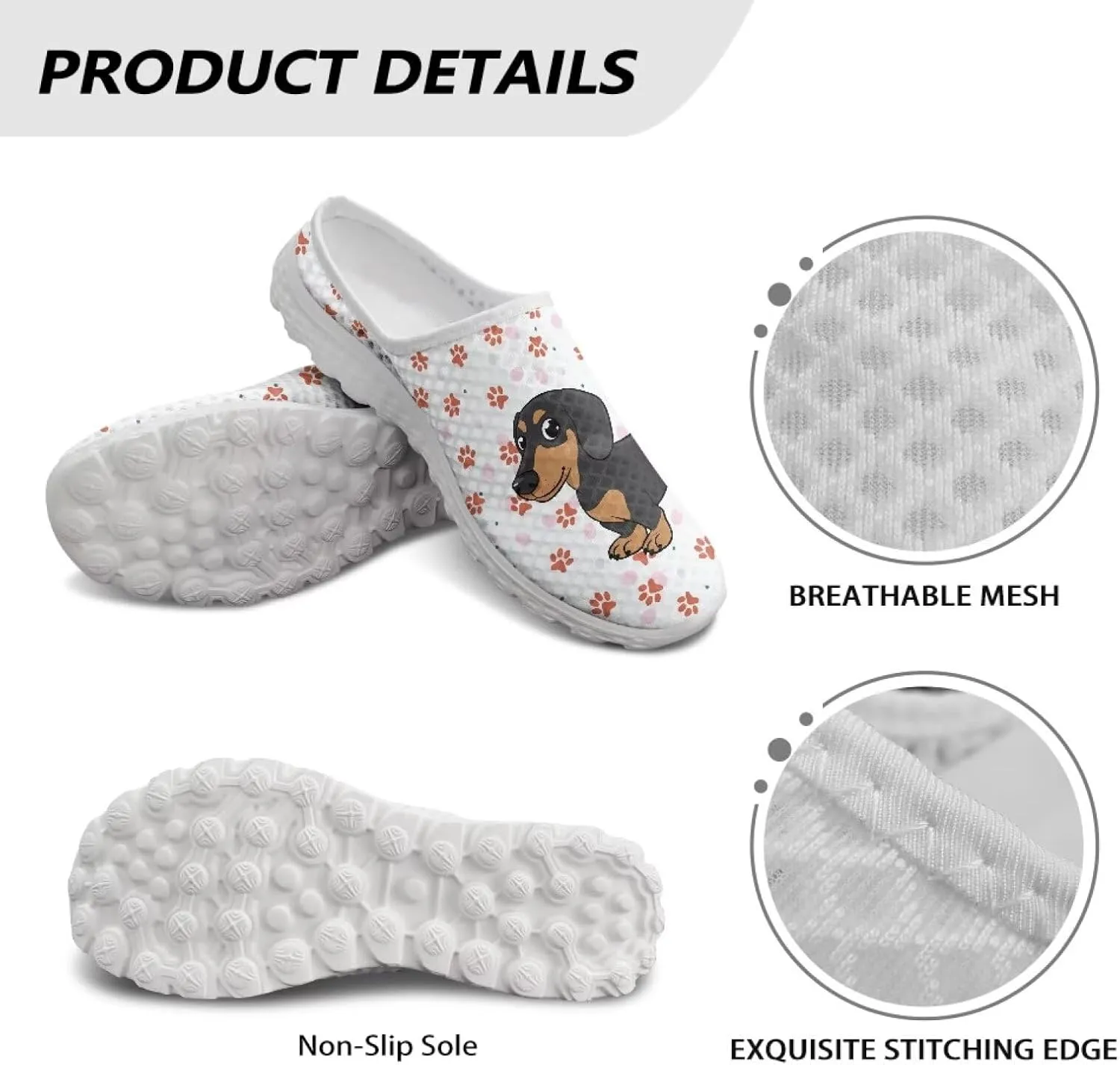 GOSTONG Womens Garden Clogs Shoes Slip-On Backless Mules Mesh Breathable Casual Home Slippers Non Slip Walking Shoes Size 6-13.5