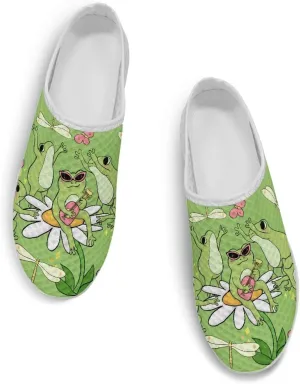 GOSTONG Womens Garden Clogs Shoes Slip-On Backless Mules Mesh Breathable Casual Home Slippers Non Slip Walking Shoes Size 6-13.5