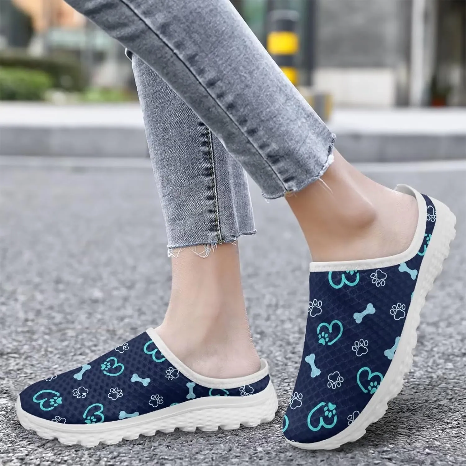 GOSTONG Womens Slip On Clogs Shoes Mesh Breathable Mules Garden Shoe Non Slip Open Back Casual Home Slippers Size 6-13.5