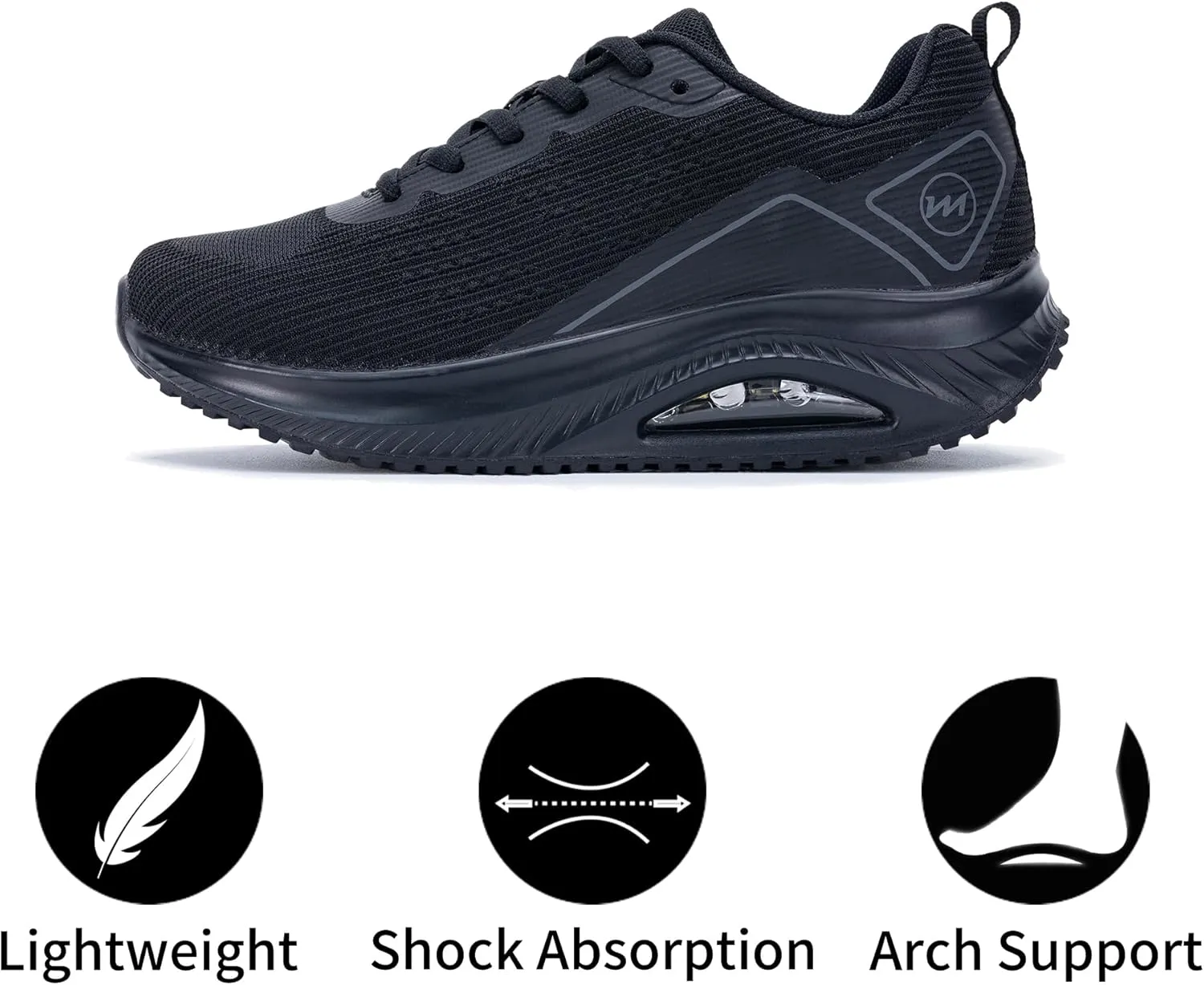 Gyeice Women's Walking Shoes Arch Support Orthotic Breathable Tennis Sneakers for Plantar Fasciitis Pain Relief US 5.5-11