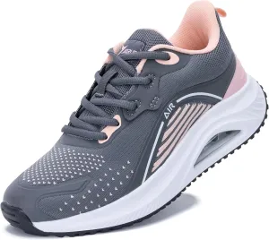 Gyeice Women's Walking Shoes Arch Support Orthotic Breathable Tennis Sneakers for Plantar Fasciitis Pain Relief US 5.5-11