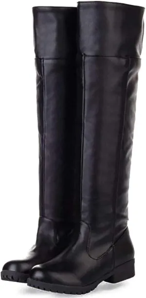 Han shan Cosplay Boots Shoes Unisex Knee High Riding Boots Leather Tall Boots