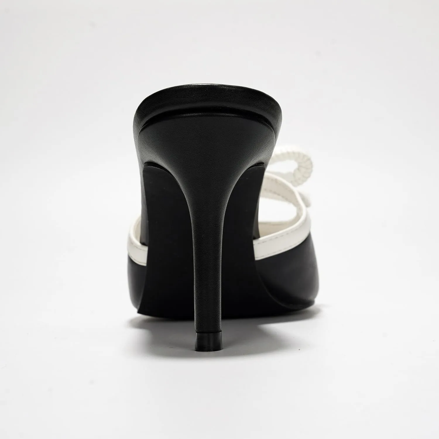 Hanny Elegant Bow Kitten Heels - Classy Women's Mules