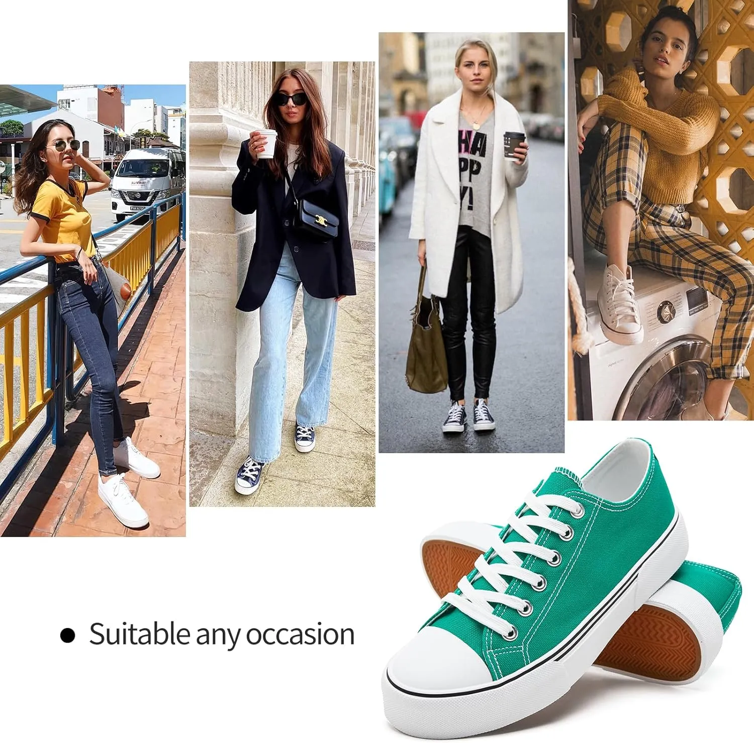 hash bubbie White Sneakers for Women Low Top Canvas Shoes Womens Canvas Sneakers Women's Fashion Sneakers Slip on Casual Tennis Shoes