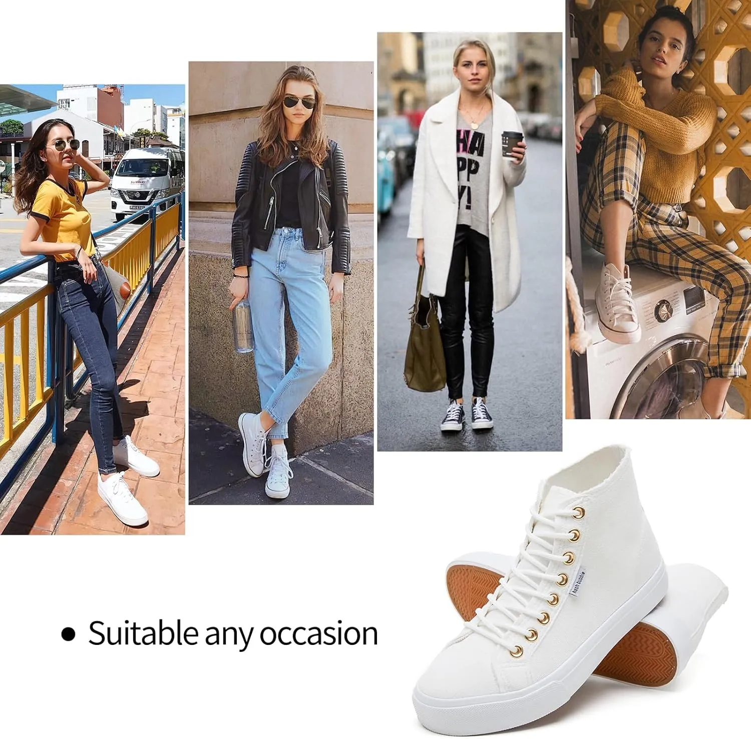 hash bubbie Women's High Top Sneakers Lace up Fashion Sneakers Suede High Tops Shoes Tennis Shoes
