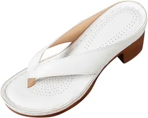 Heels for Women Flip Flops Block Low Heel Thong Sandals Summer Dressy Orthopedic Sandal Arch Support Slip On 2025 Comfortable Slip-On Open Toe Heeled Bridal Party Wedding Shoes Casual Wedge Mules