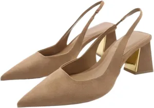 High Heels Women's Vintage Platform Heels Casual Light Toe Mules for Office Wear Black