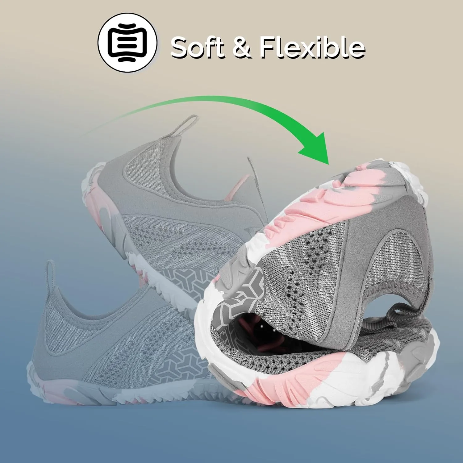 HiGropcore Barefoot Shoes Women Men Hike Minimalist Shoes Wide Toe Box Zero Drop Grounded Footwear for Hiking Walking Daily Wear