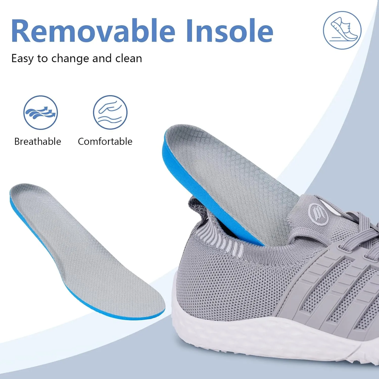 Hike Barefoot Shoes Wide Toe Box Shoes for Women Men Footwear, Minimalist Zero Drop Non-Slip Walking Sneakers, Lightweight Comfortable Casual Shoe Training Running Gym Fashion Sneakers