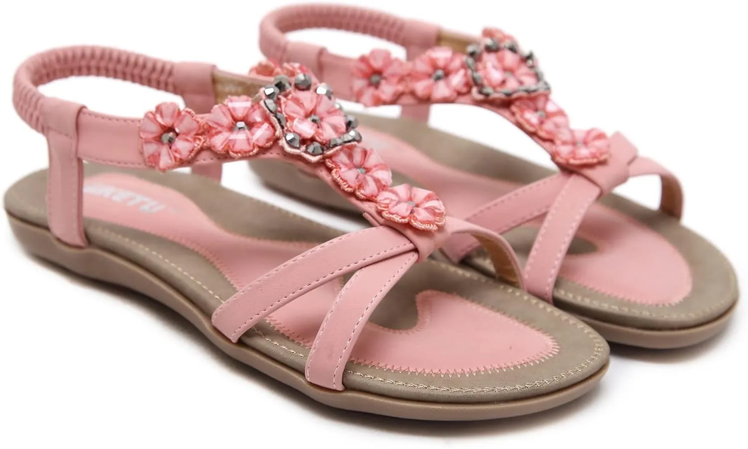 HNGHOU Women's Sandals Flat Summer Fashion Bohemia Elegant Flat Shoes Casual Comfortable Cute Ladies Sandals