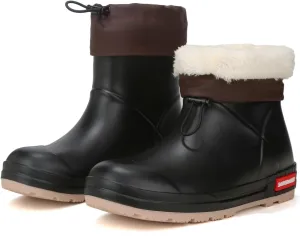 HSBDNZQ Rain Boots for Women, Lightweight Warm Waterproof Rain Boots, Anti-Slipping Garden Boots Soft and Durable, Chelsea Rain Boots with Comfortable Insoles for Outdoor