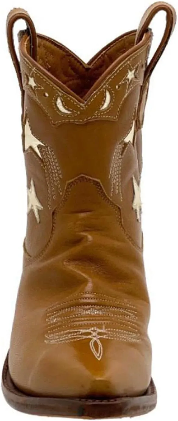 Huntarry Heart Boots for Women Red Cowboy Boots Embroidered Inlay Heart Knee High Round Toe Boots Chunky Heel Cowgirl Boots Valentines Day Boots
